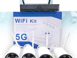 4 camera wirelees wifi kit 4 channel Video surveillance set, wireless, Full HD, 4 channels, WLAN, Remoto, IP 5G, DVR NVR LAN 1080p