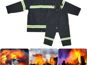 Fire Resistant Coverall, Flame Resistant Uniform Fireproof Pure Cotton Fabric Reflective Strips for Welding for Firefighters