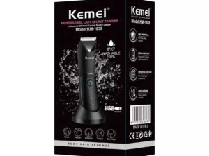 New Professional Body Hair Trimmer KM-1838 for men and women, Waterproof, charge for 1.5 hours use for 90 mins with LED Light