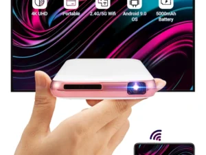 M6S Micro Projector Smart Projector 1080P, Hd-Pink
