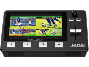 FeelWorld HDMI Live Stream Switcher with Built-In 5.5″ LCD Monitor L2 PLUS