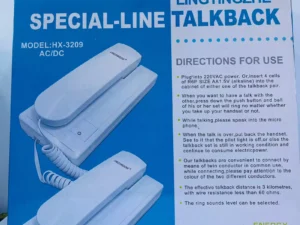 Audio intercom system goof talk back