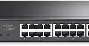 TP-Link JetStream 28-Port Gigabit Smart Switch with 24-Port PoE+ and 4 SFP Slots, TL-SG2428P, Black