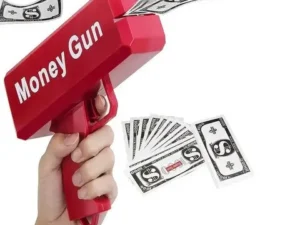 Rahalife Money Gun Paper Playing Spary Toy Gun, Prop With 100 Pcs Play Cash Party Supplies, Fashion Money Gun For Weddings, Party, Birthdays, Marketing, Nightclubs, Party Games